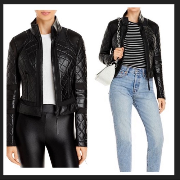 NWT Blanc Noir Black Moto Jacket - Picture 3 of 12